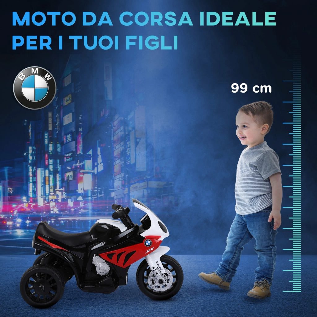 Moto Elettrica Bambini ¨C Minimal ¨C Bianco Rosso 66x37x44cm