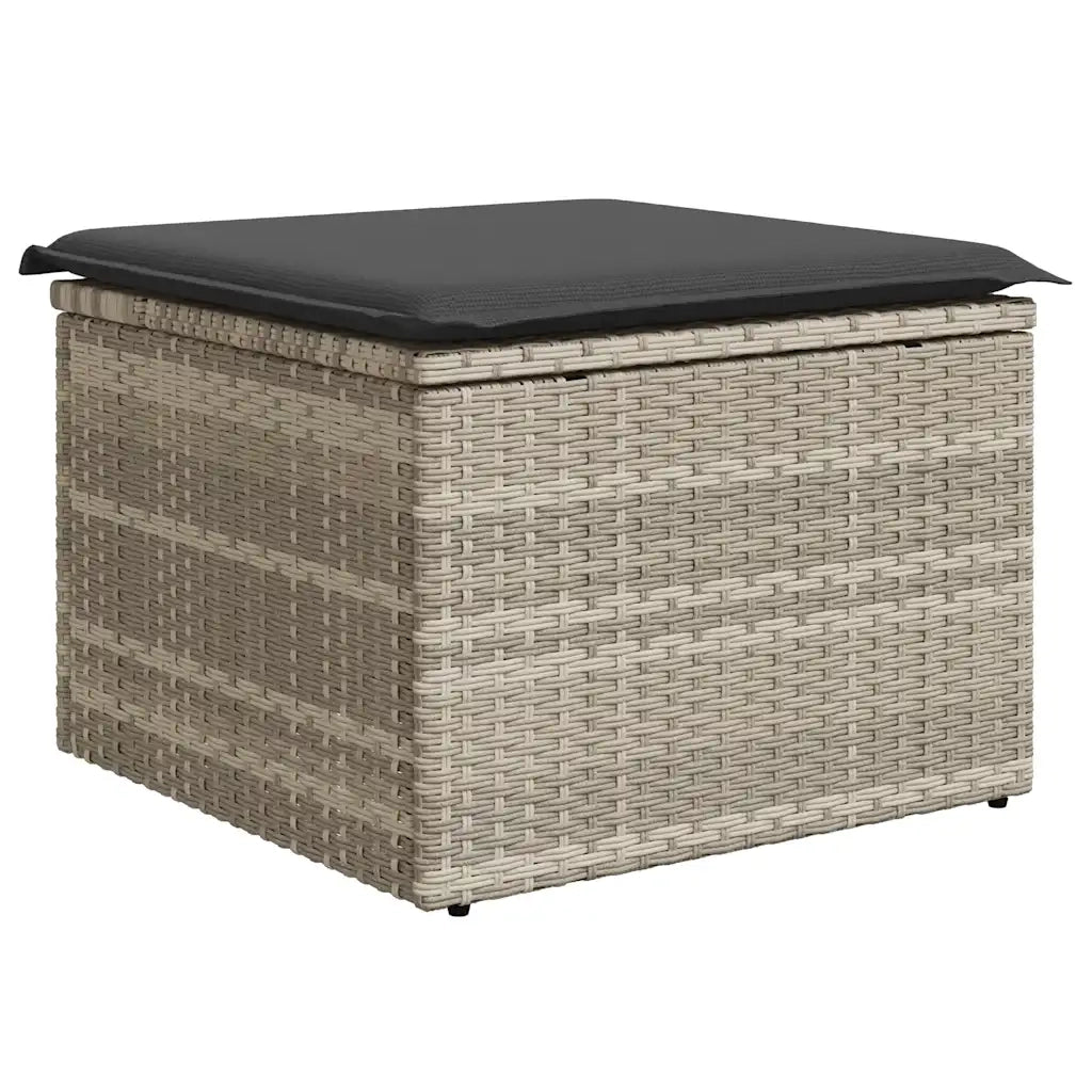 Set Divano da Giardino 8pz con Cuscini Grigio Chiaro Polyrattan 3326363