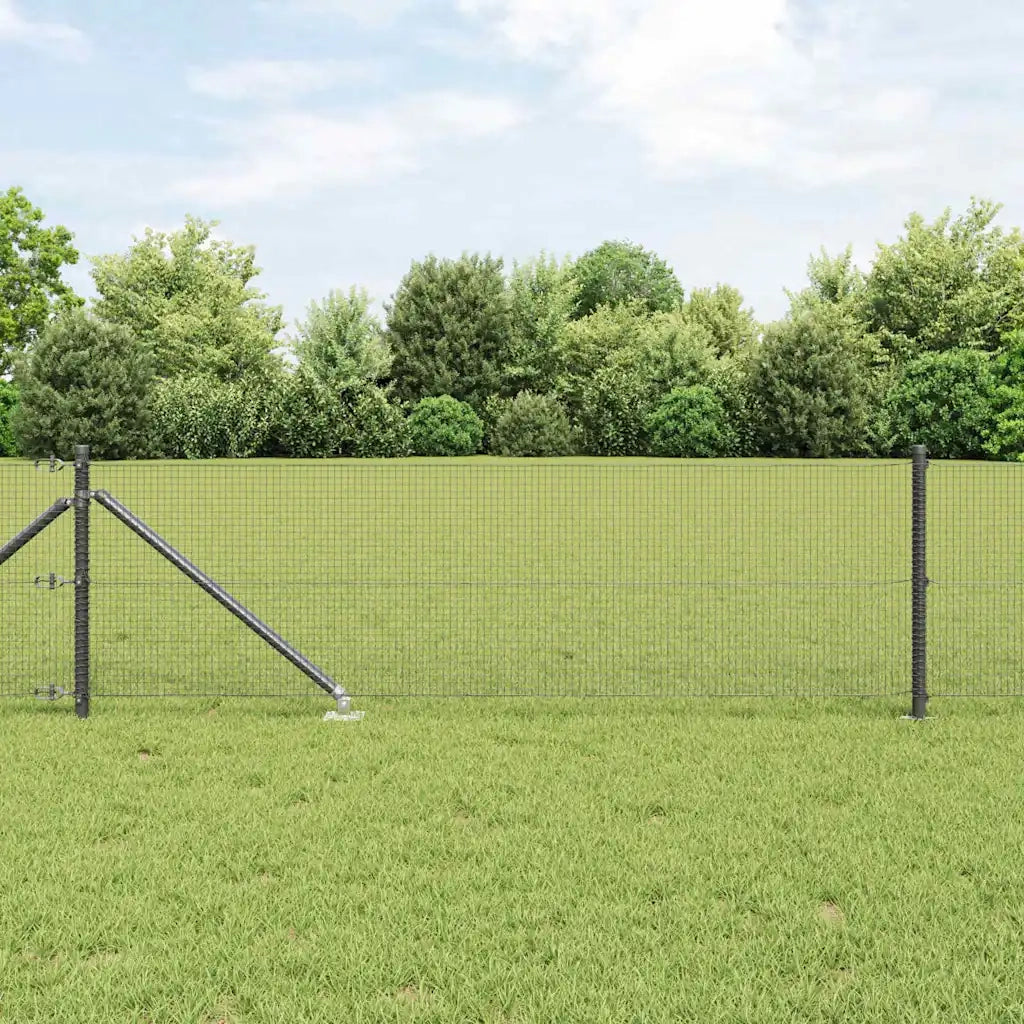 Recinzione da Giardino | Recinzione in rete saldata con punte Acciaio e PVC Grigio Rete