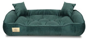 AIO FACTORY 100x75 cm Letto per cani in velluto verde scuro impermeabile