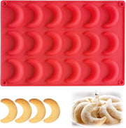 Forma per dolci 18 fori - Matita antiaderente flessibile - Forma per biscotti e torte - Ideale per Natale - Materiale silicone sicuro per l'alimentazione - Piatto per forno in silicone flessibile