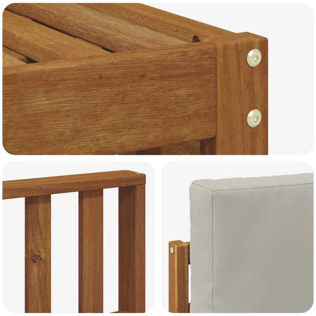 Set divani con cuscino 8 pcs Grigio Naturale e Chiaro 3374481