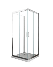 Box Cabina Doccia 3 Lati Vetro Fisso Laterale + Due Lati Scorrevoli Vetro 6 mm H 190 cm 70x120x70