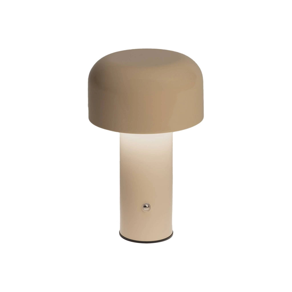 Lampada led in metallo, 13cm, beige