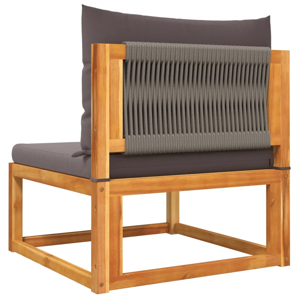 Set di divani da giardino 11 pz con cuscini in legno di acacia e corda 3278837