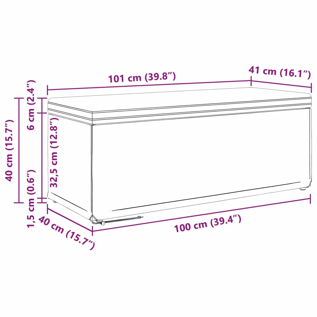 Pouf Bianco Pelle Sintetica e Legno Ingegnerizzato 876802