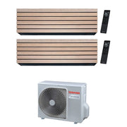 Condizionatore Dual Split Toshiba Daiseikai 10 Wood 10+13 (9+12) con RAS-2M14G3AVG-E R-32 Wi-FI Integrato