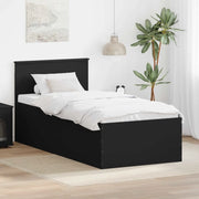 Struttura del letto Nero 90 x 200 cm Legno multistrato