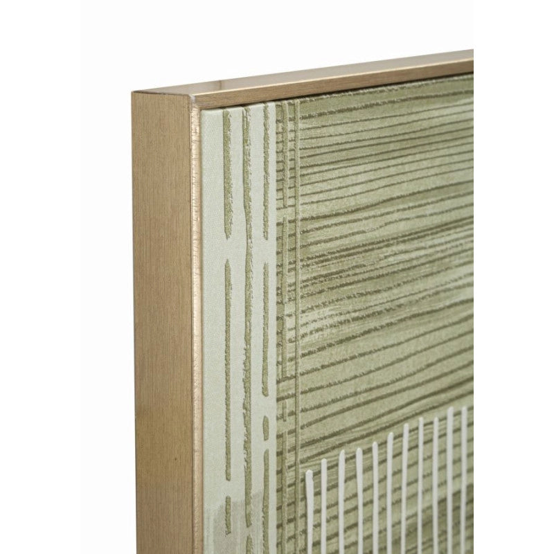 Stampa Dipinta Su Tela Lignes Con Cornice -a- cm 60x3x60