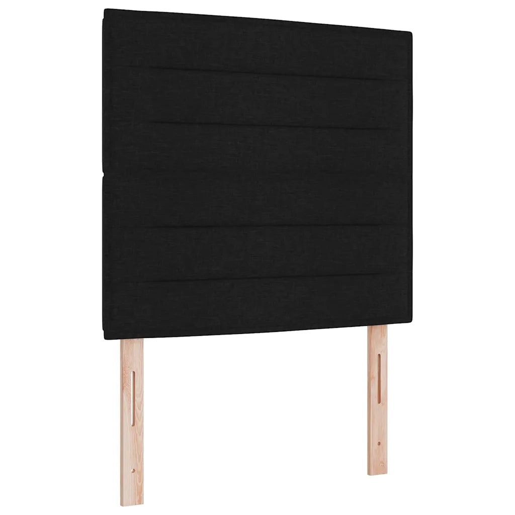 Struttura del letto con testiera Nero 80 x 200 cm Tessuto 3344608
