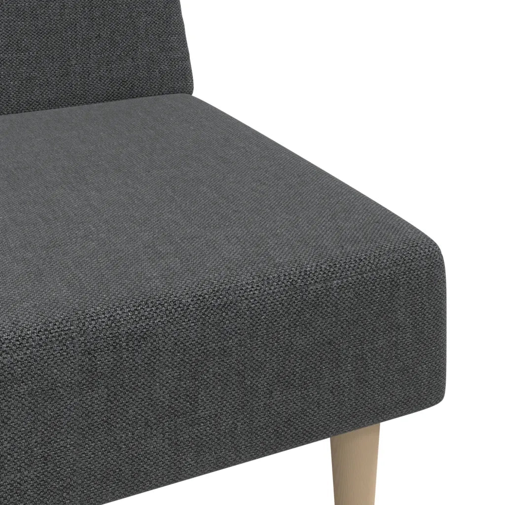 Divano letto | Sof¨¤ letto | Letto singolo a 2 Posti Grigio Scuro in Tessuto