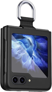 Custodia Premium Ultradunne per Smartphone Opvougbile, Protezione Anti-Scalfetto con Pelle in Seta e Cintura 360° - Nero
