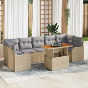 Set Divano da Giardino 8 pcs Beige Poly Rattan 3358163