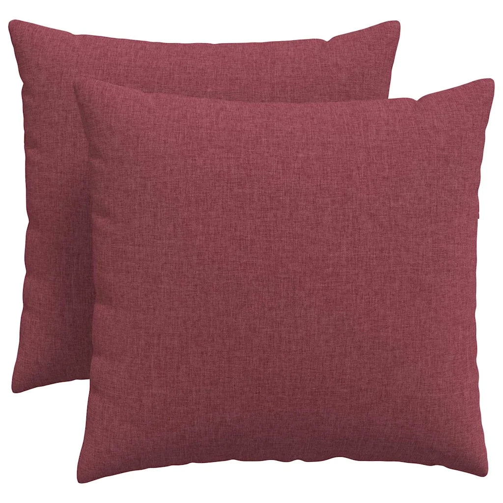 Cuscini da Divano 2 pcs Rosso Vino 50 x 50 cm Tessuto 42013957
