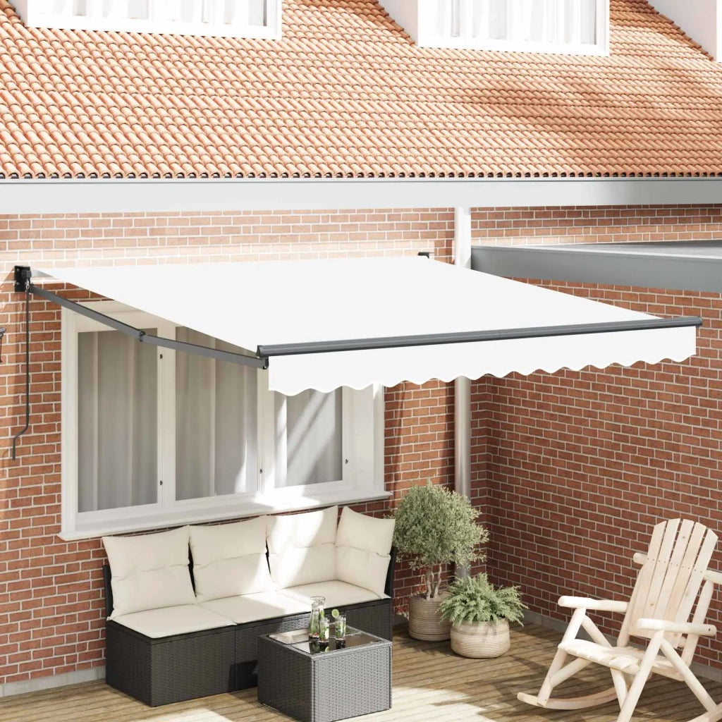 Tenda da Sole | Tenda retrattile Bianco 350 x 250 cm