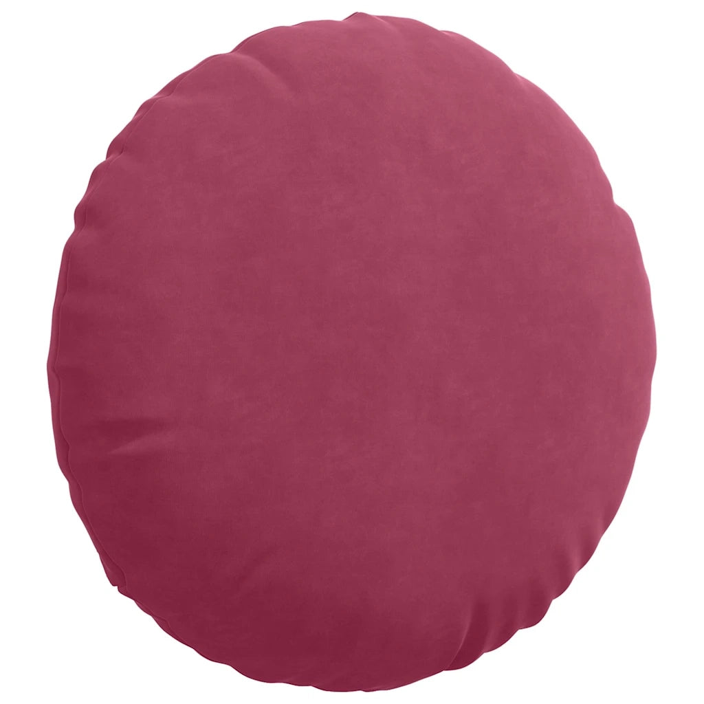 Cuscini per Seduta 2 pcs Rosso Vino Ø50 x 19 cm Velluto 42014179