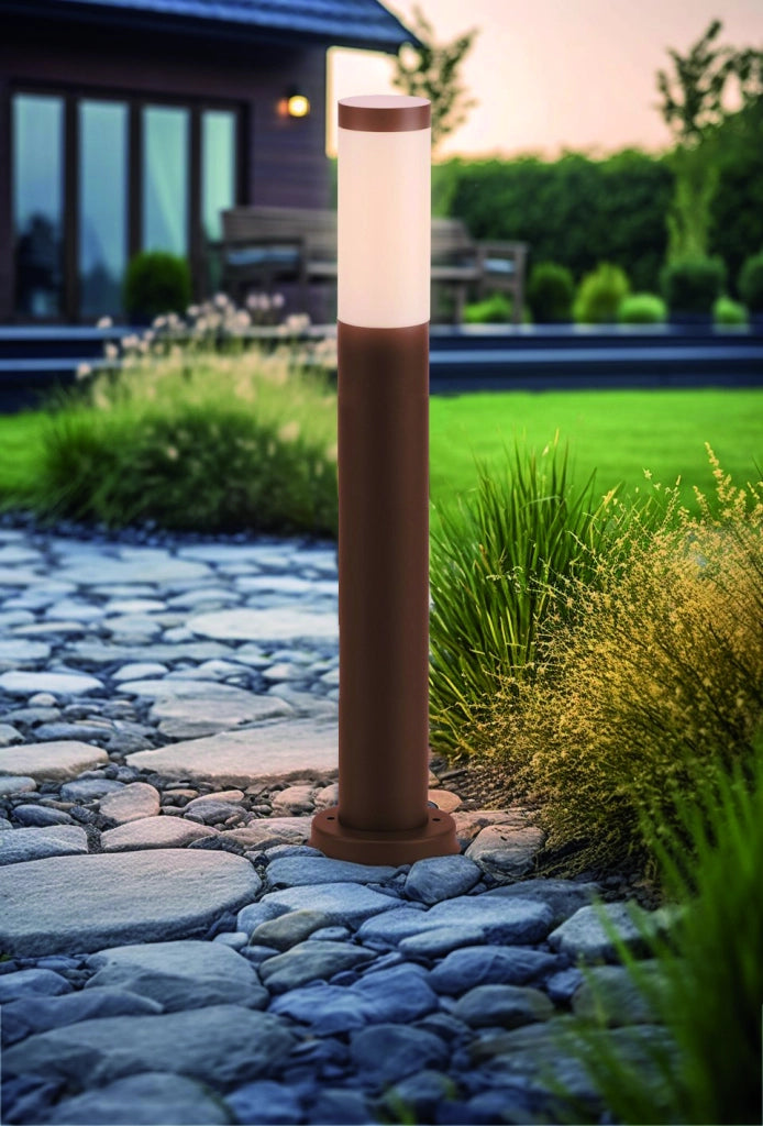 Century PALETTO DA GIARDINO A LED BAMBOO mm. 800 H - E27 - IP54  Col. Corten