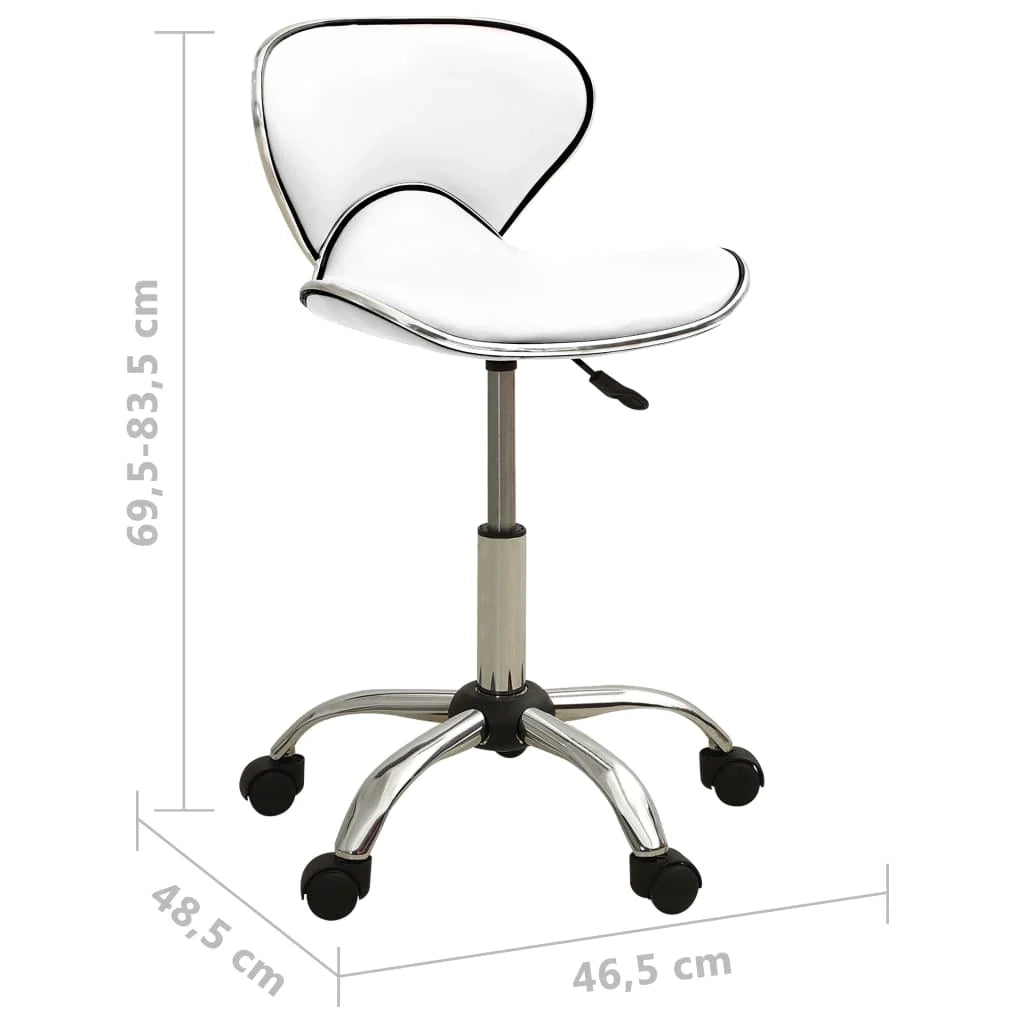 Sedia da ufficio/sedia da studio/sedia da ufficio in similpelle bianca 02_0023986