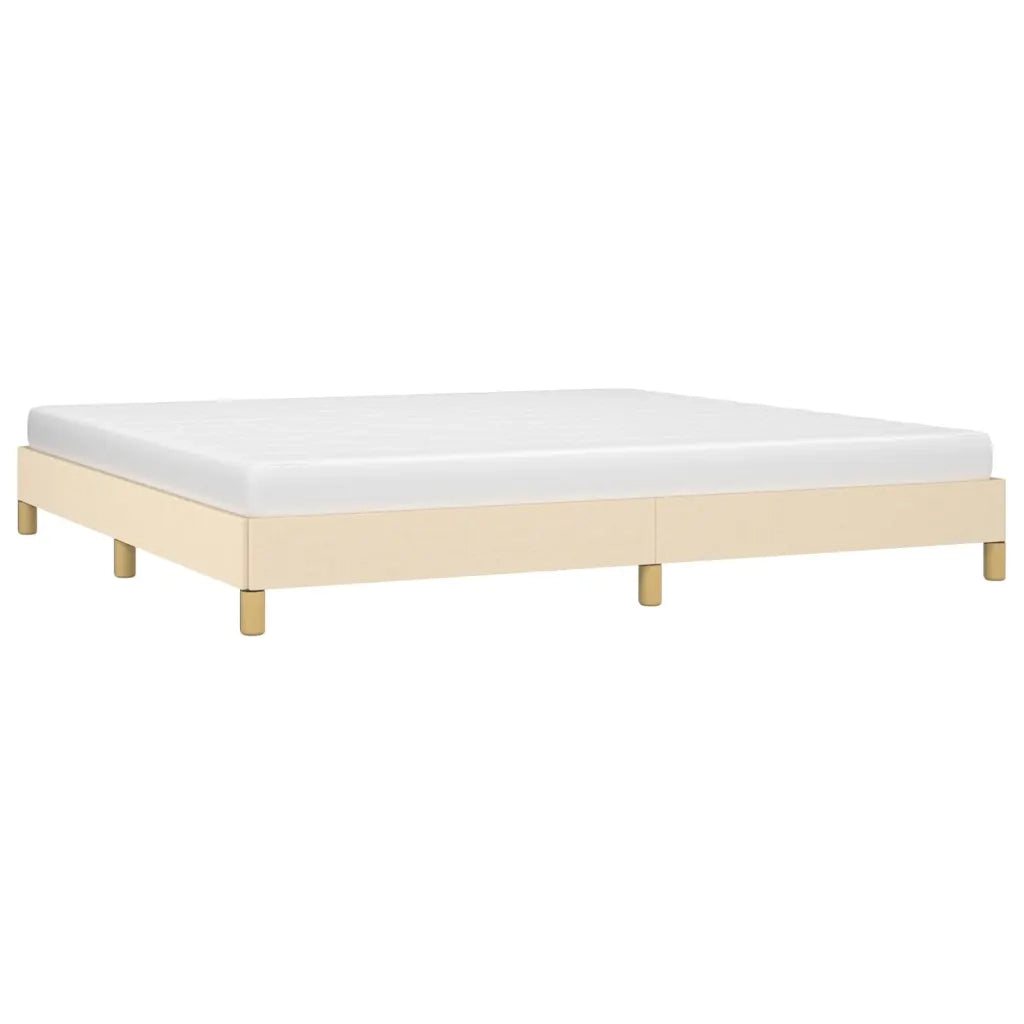 Letto matrimoniale | Letto per adulti | Giroletto senza Materasso Crema 200x200 cm in Tessuto