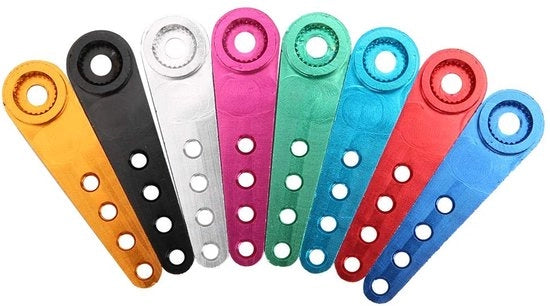 Braccio Servo in Lega di Alluminio - 8 Colori - Installazione Facile - Aspetto Professionale - Adatto per Modelli RC di Aerei/Auto - Finitura Anodizzata