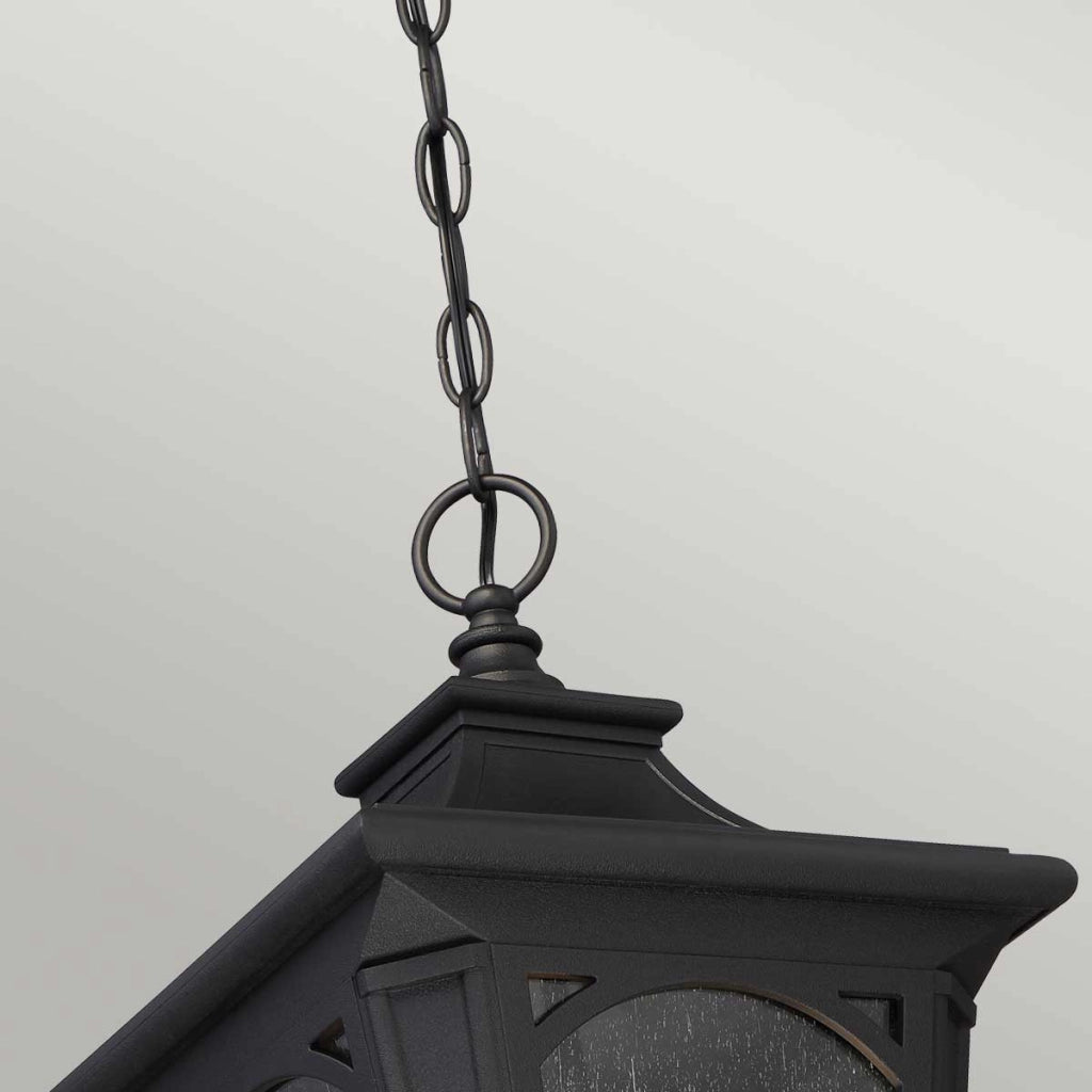 Lampada a sospensione esterna Quoizel Bedford nera E27