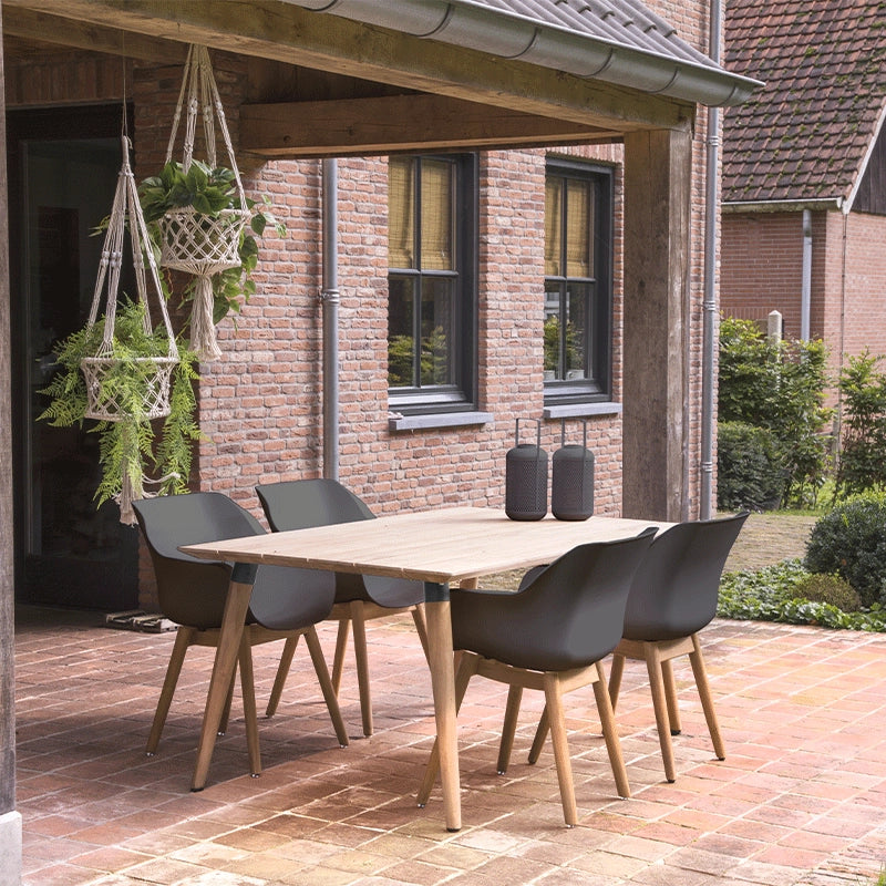 Set di 2 Sedie SOPHIE Teak Armchair HARTMAN - Antracite