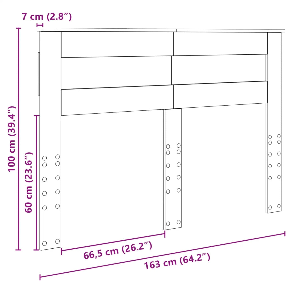 Testiera Grigio cemento Legno ingegnerizzato 888096