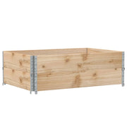 Fioriera rialzata per piante fiori terrazzo giardino 120 x 80 cm legno massello di pino marrone 02_0037402