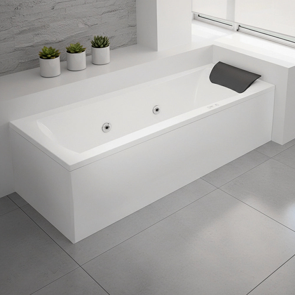 Vasca da bagno idromassaggio 160x70 a 6 JET bianco lucido con cuscino antibatterico Ypsilon