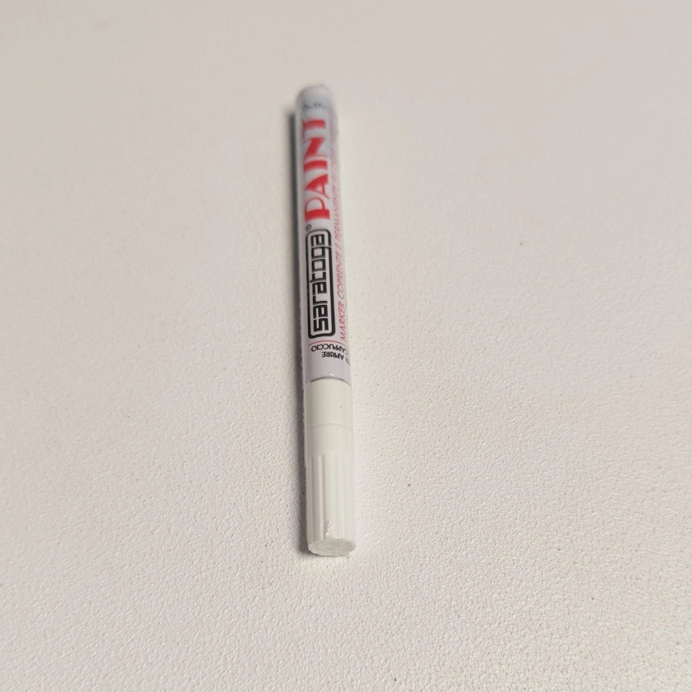 Paint pennarello colore bianco punta fine indelebile coprente permanente su ogni superficie