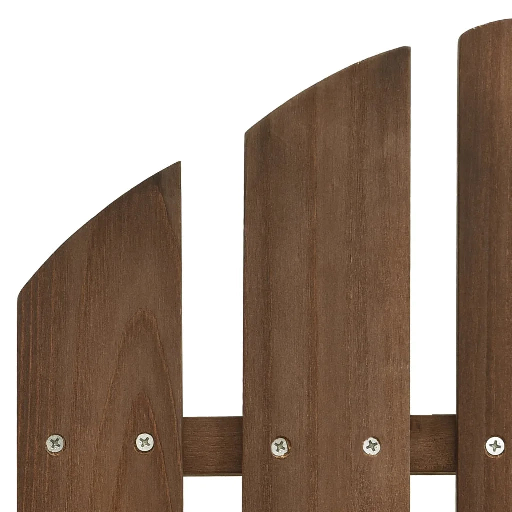 Sedia da Giardino con Poggiapiedi in Legno Marrone 45701