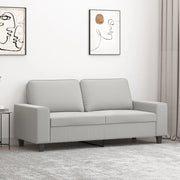 Divano a 2 Posti Grigio Chiaro 140 cm in Tessuto Microfibra 348982