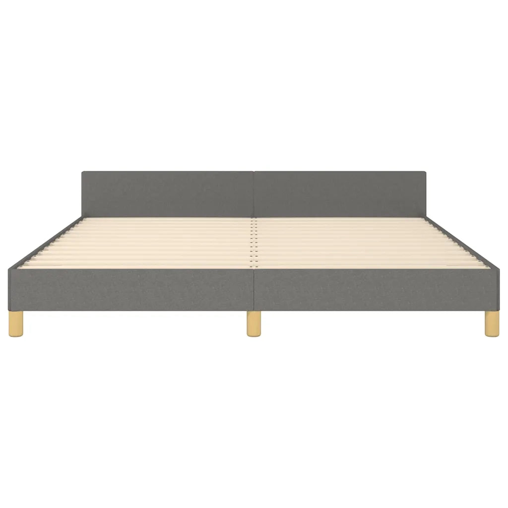 Letto matrimoniale | Letto per adulti | Giroletto senza Materasso Grigio Scuro 180x200 cm Tessuto