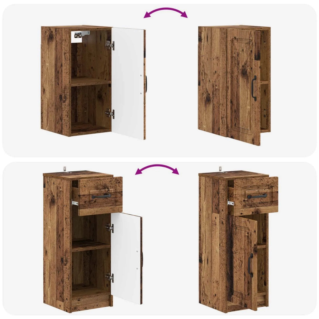 Set di armadietti da bagno in 3 pezzi UTRECHT Legno antico 3417817