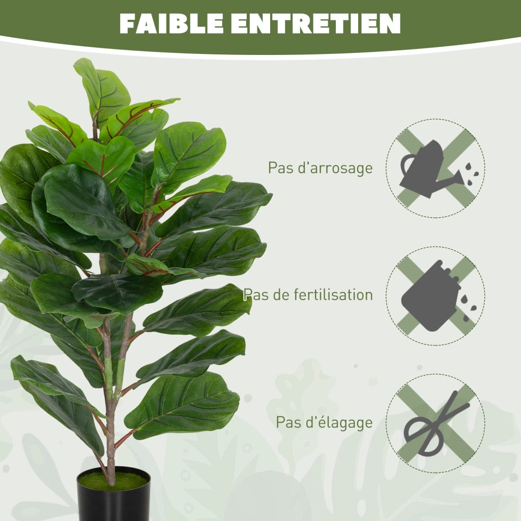 Albero finto Ficus 80 cm con vaso ¨C zephmum ¨C verde, plastica