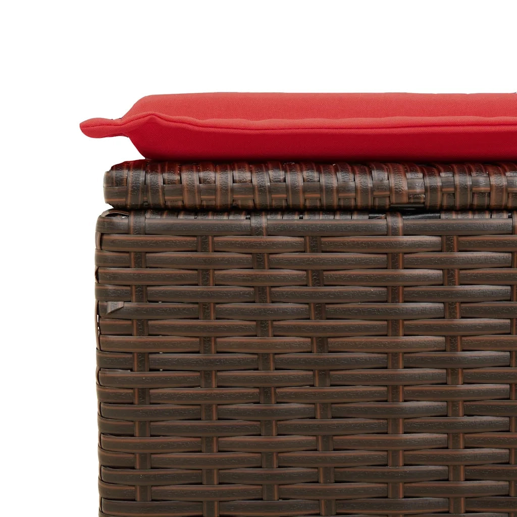 Set Divano Giardino 6 pz con Cuscini Marrone Polyrattan Acacia 3326785