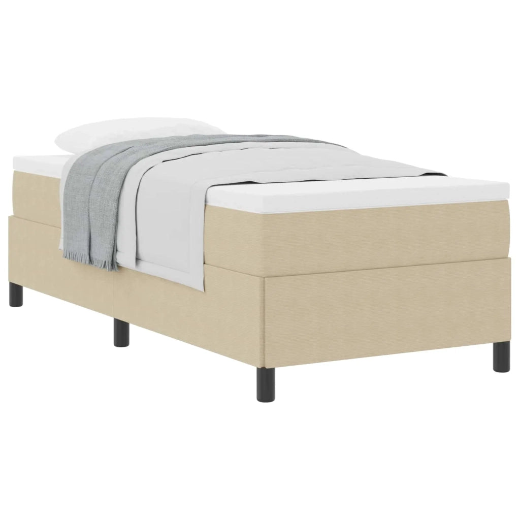 Letto a molle Grigio Verde 100 x 200 cm Tessuto in Cords 42006956