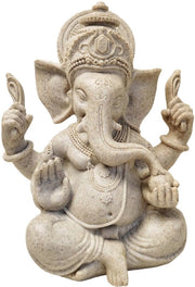 Statua di Ganesha in pietra naturale (20 cm)