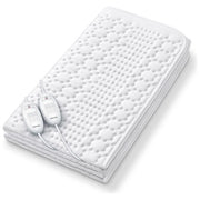 Beurer TS26 Coprimaterasso Termico Matrimoniale Micropile 2 Zone 3 Livelli 140x150 cm colore Bianco