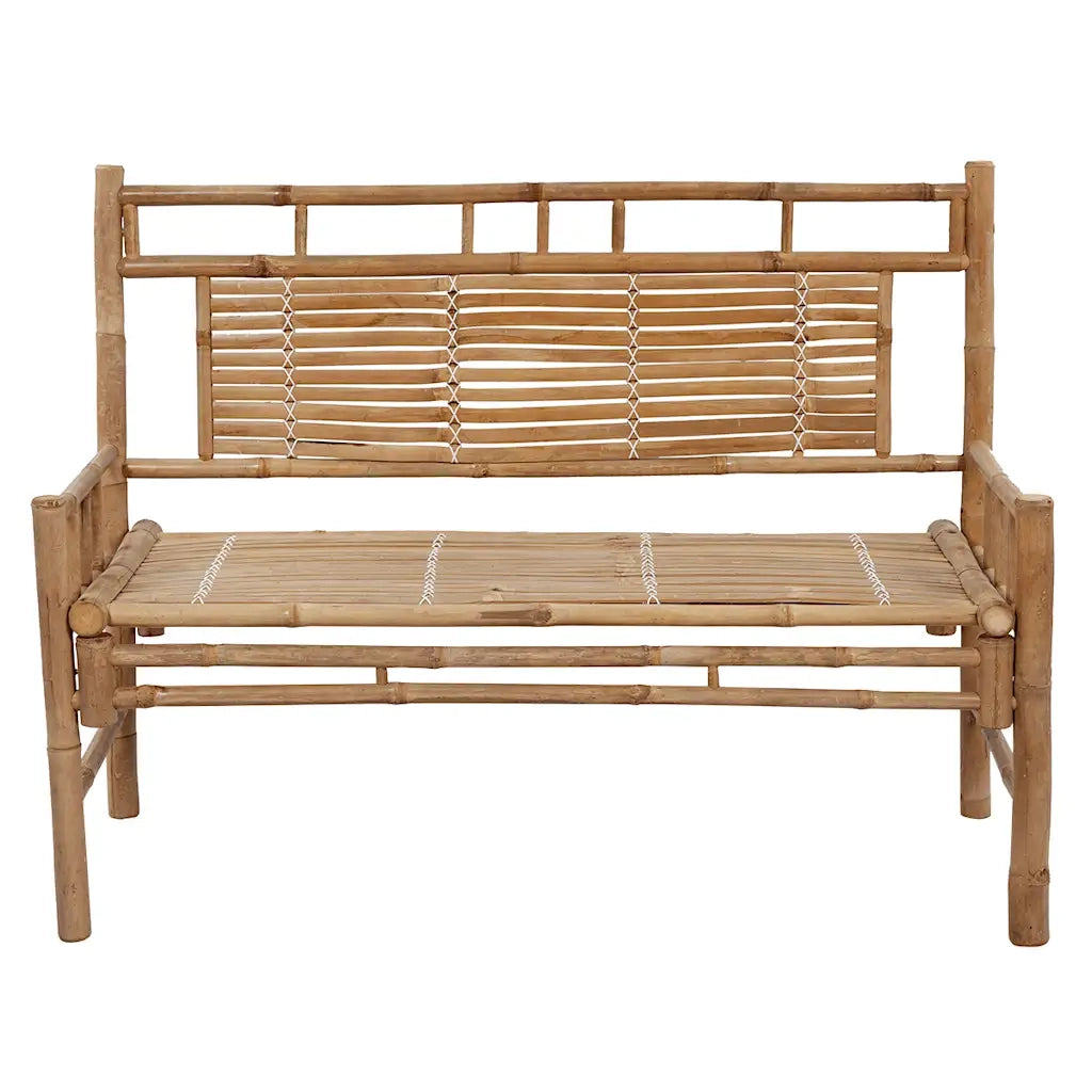 Panca da Giardino con Cuscino 120 cm in Bambù 3063884