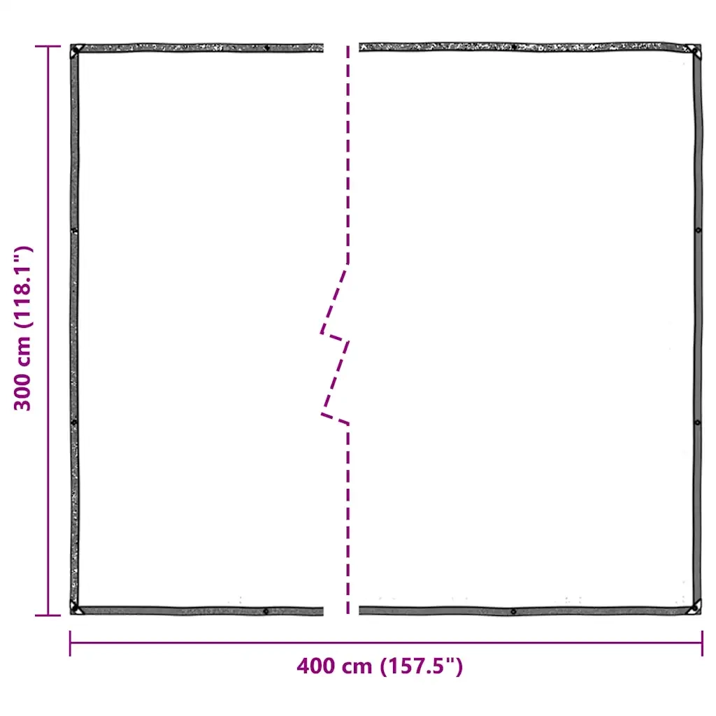 Telone trasparente con occhielli 3x4 m in polietilene 4018556