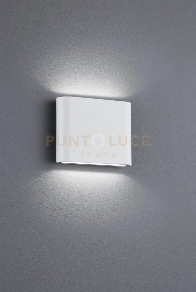 THAMES II APPLIQUE DA ESTERNO LED 5W · 2x 520lm, 3000K BI-EMISSIONE FUSIONE ALLUMINIO BIANCO OPACO IP54 L. 11,5CM