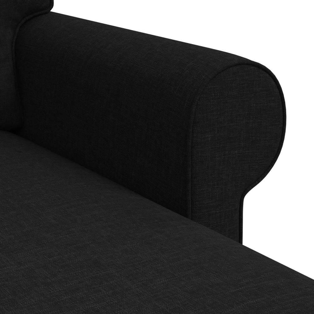 Divano Nero 195 x 138 x 80 cm Tessuto 42024329