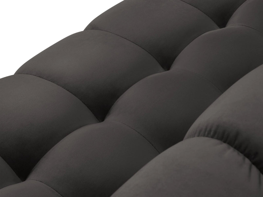 Cosmopolitan Design - Divano "Bali" 2 posti in velluto grigio scuro 