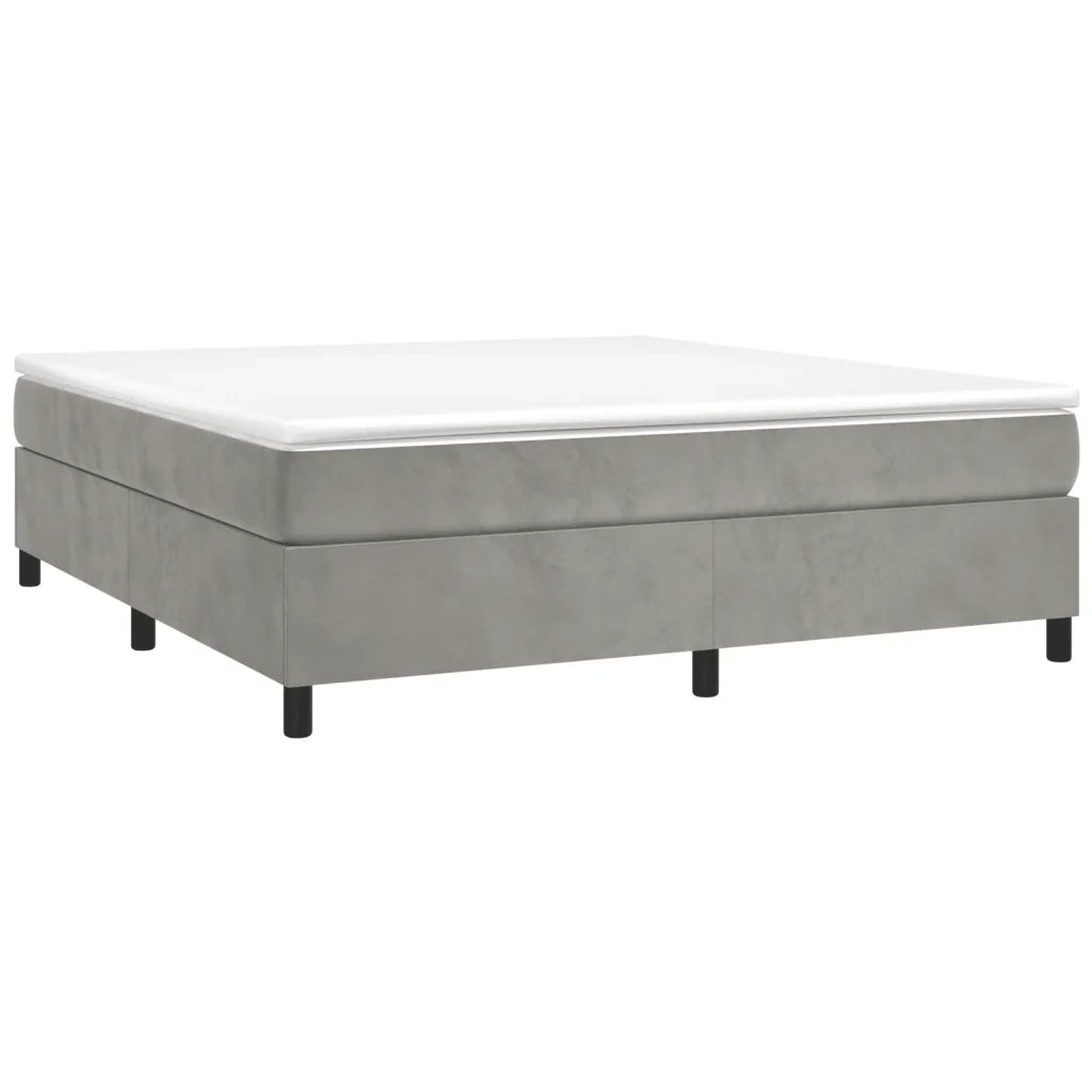 Struttura Letto a Rete a Molle Grigio Chiaro 180x200 cm Velluto 3121132