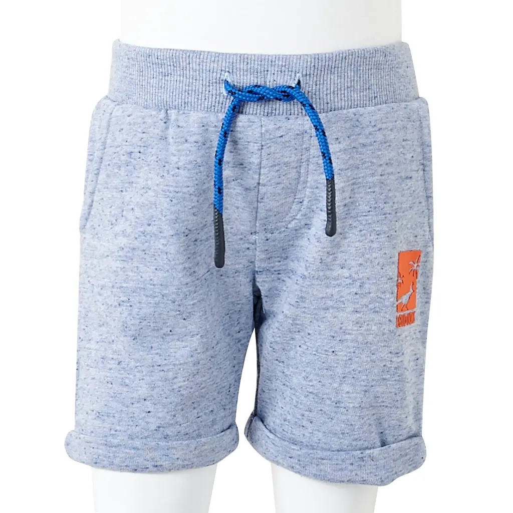 Pantaloncini per Bambini con Coulisse Blu MÃ©lange 116