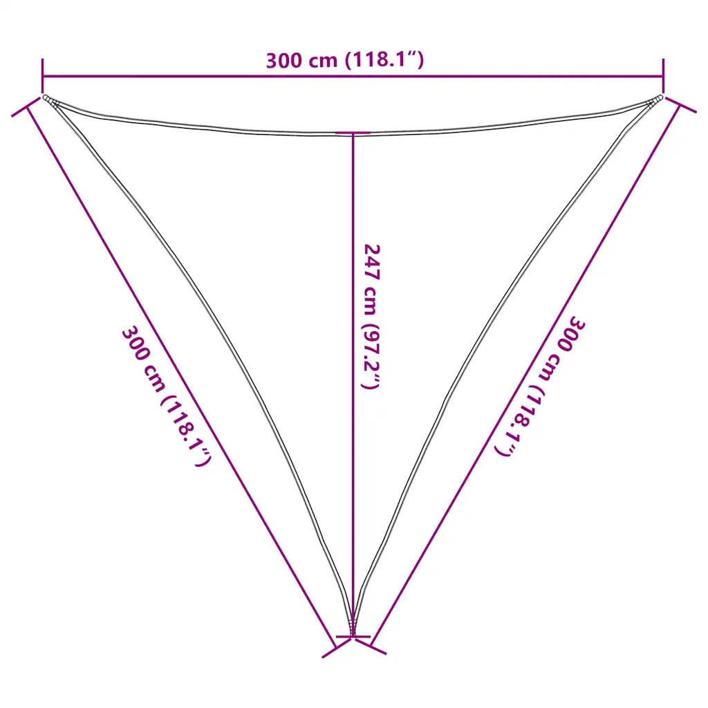 Vela Parasole 160 g/m² Blu 3x3x3 m in HDPE 311527