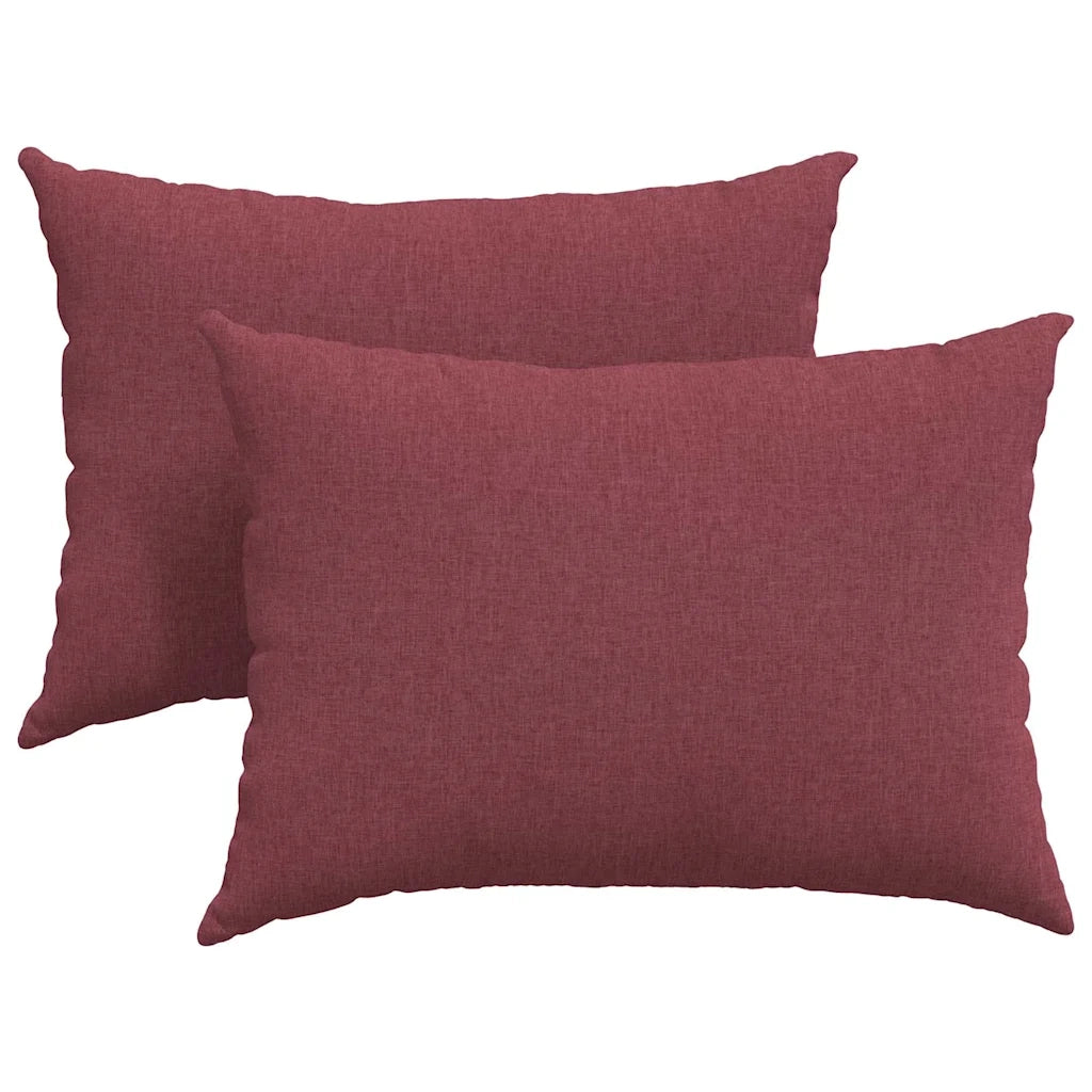 Cuscini da Divano 2 pcs Rosso Vino 70 x 50 cm Tessuto 42013742