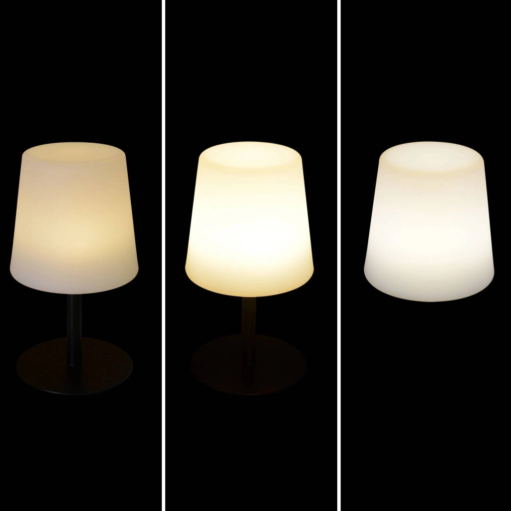 Set di 2 lampada da tavolo led per interni/esterni, nero