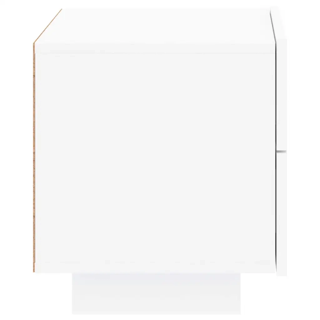 Comodino | Armadio da Notte | Mobiletto da notte con Luci LED Bianco 70x36x40,5 cm